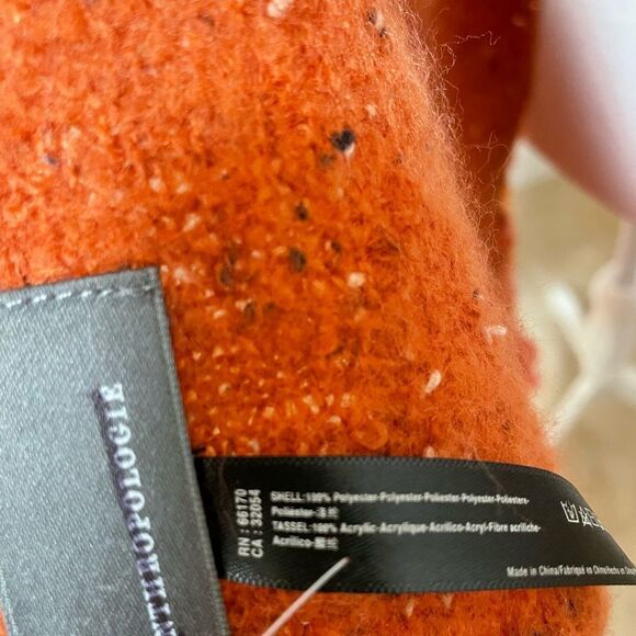 New Anthropologie Scarf/Wrap  Bronze/Orange Fringed Super Soft NWOT. - Picture 8 of 14